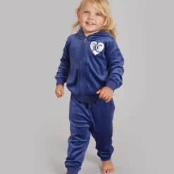 Juicy Couture Baby Mädchen Velours Herz Logo Trainingsanzug Blau