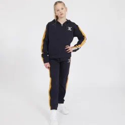 Juicy Couture Mädchen Glitzer Streifen Reißverschluss Trainingsanzug Set Nachthimmel