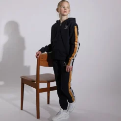 Juicy Couture Mädchen Glitzer Streifen Reißverschluss Trainingsanzug Set Nachthimmel