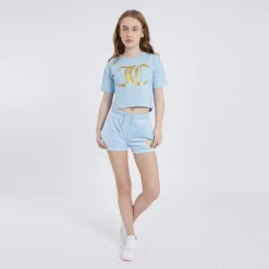 Juicy Couture Mädchen Heart Boxy And Velour Sets Blau