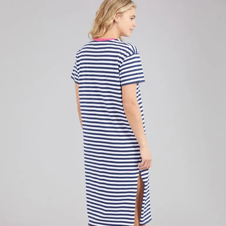 Lagooners Damen Gatemoor Kleid Navy/Weiß
