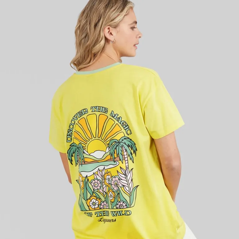 Lagooners Damen Haycroft Oversized T Shirt Gelb