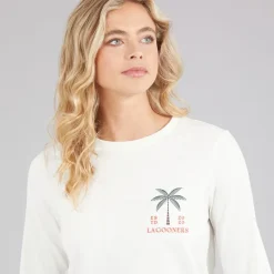 Lagooners Damen Lanternwood Langarm T Shirt Ecru