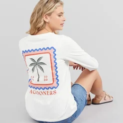 Lagooners Damen Lanternwood Langarm T Shirt Ecru