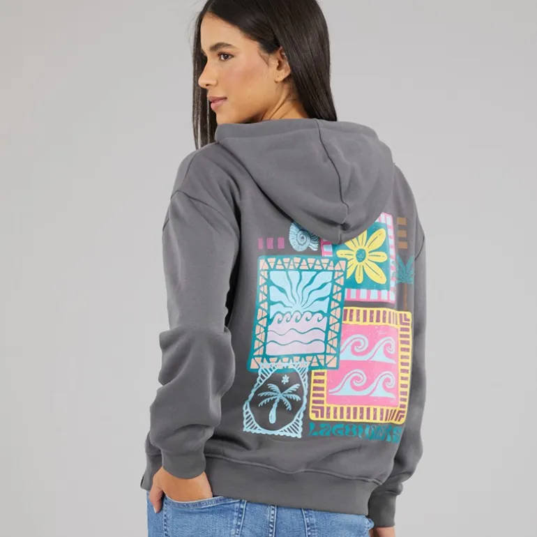 Lagooners Damen Little Sedge Kapuzenpullover Charcoal