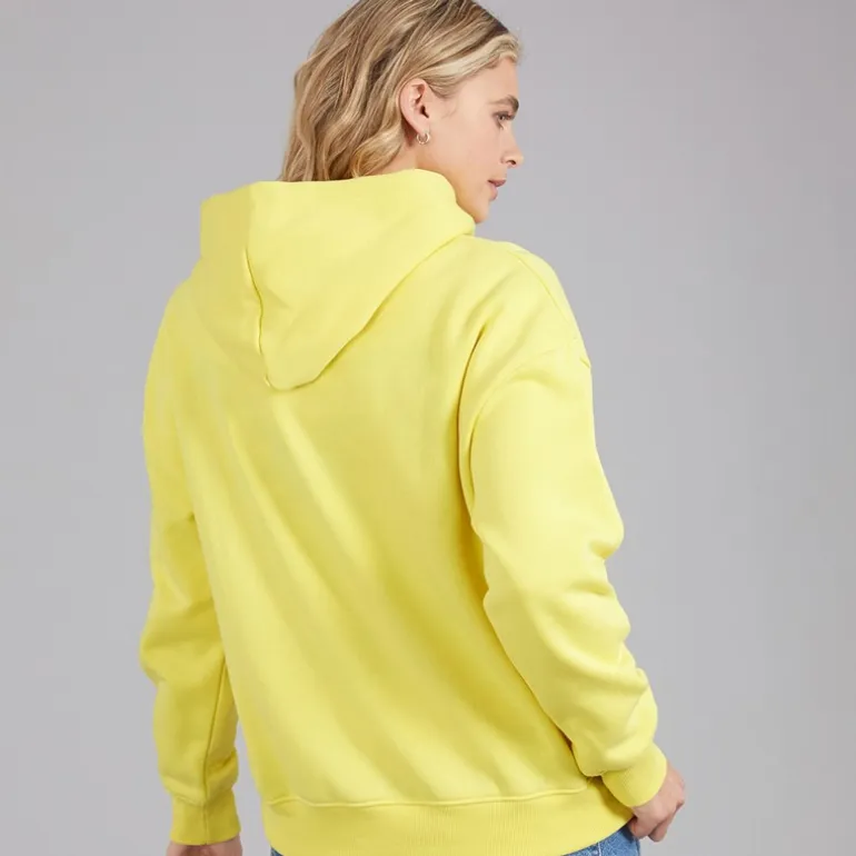 Lagooners Damen Nachtigall Nest Grafik Hoodie Gelb