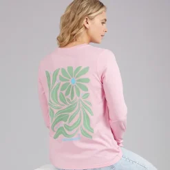 Lagooners Damen Primrose Pfad Langarm T Shirt Light Pink