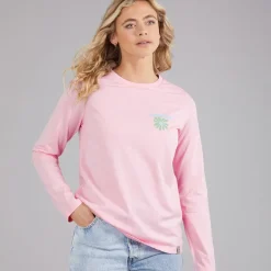 Lagooners Damen Primrose Pfad Langarm T Shirt Light Pink