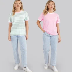 Lagooners Damen Thornwick Zweierpack T Shirts Rosa/Mint