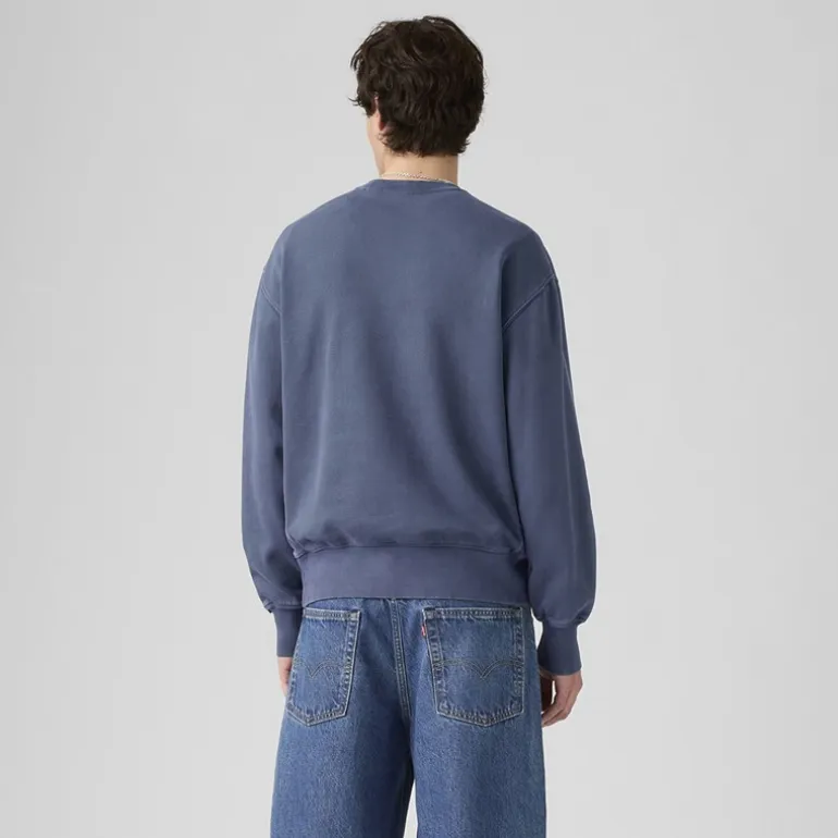 Levi's Herren Authentischer Crew Sweatshirt Sargasso Sea Garment Dye