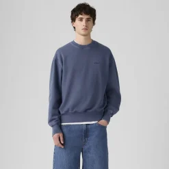 Levi's Herren Authentischer Crew Sweatshirt Sargasso Sea Garment Dye