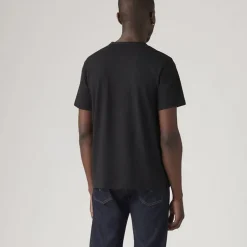Levi's Herren Kurzarm HM T-Shirt Henley Mineral Black