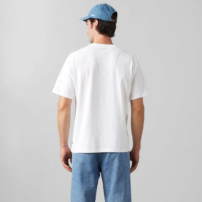 Levi's Herren Vintage Passform Grafik T Shirt Vintage Chili Oil Batwing White
