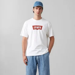 Levi's Herren Vintage Passform Grafik T Shirt Vintage Chili Oil Batwing White
