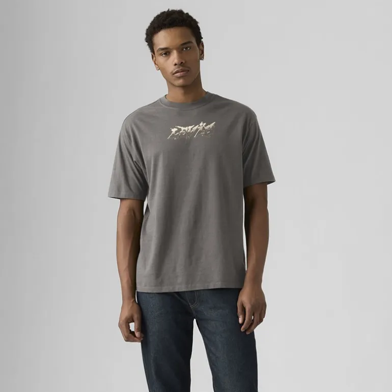Levi's Herren Vintage Passform Grafik T Shirt Copper Levis Smoked Pearl