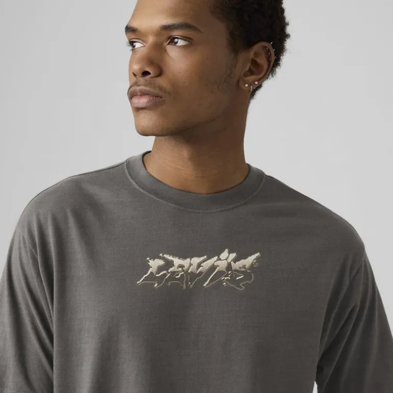 Levi's Herren Vintage Passform Grafik T Shirt Copper Levis Smoked Pearl