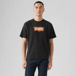 Levi's Herren Vintage Passform Grafik T Shirt Vintage Pecan Batwing Caviar