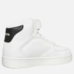 Levi's Kinder New Union Hi Top Turnschuhe Weiß Schwarz 0062