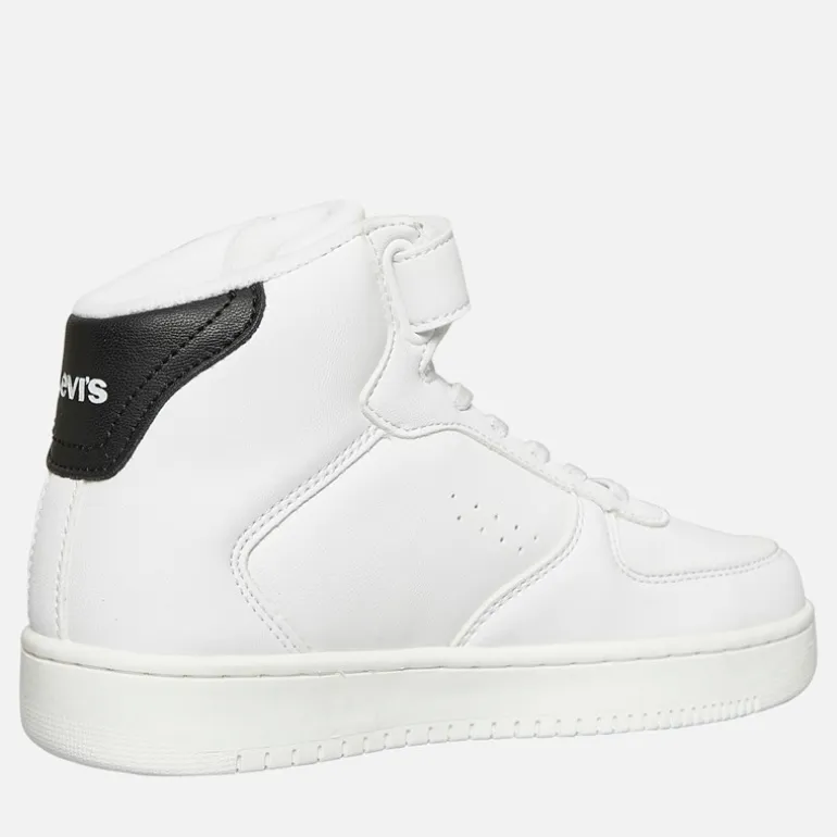Levi's Kinder New Union Hi Top Turnschuhe Weiß Schwarz 0062
