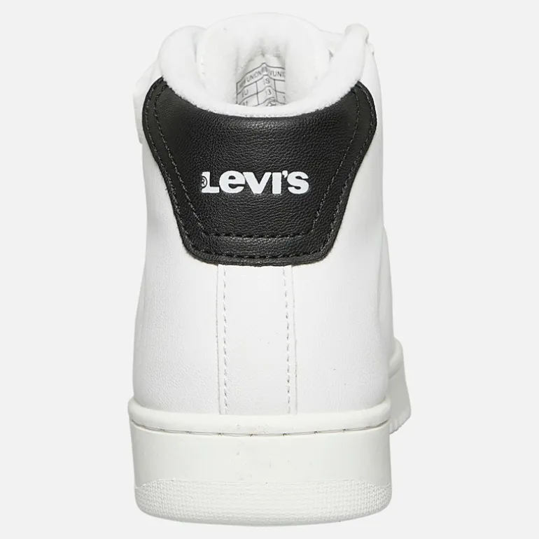 Levi's Kinder New Union Hi Top Turnschuhe Weiß Schwarz 0062
