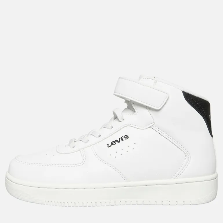 Levi's Kinder New Union Hi Top Turnschuhe Weiß Schwarz 0062