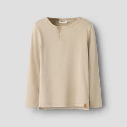 Lil' Atelier Junge Lago Langarm Shirt Oxford Tan