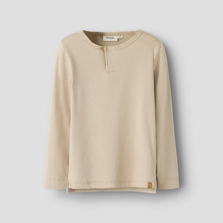 Lil' Atelier Junge Lago Langarm Shirt Oxford Tan