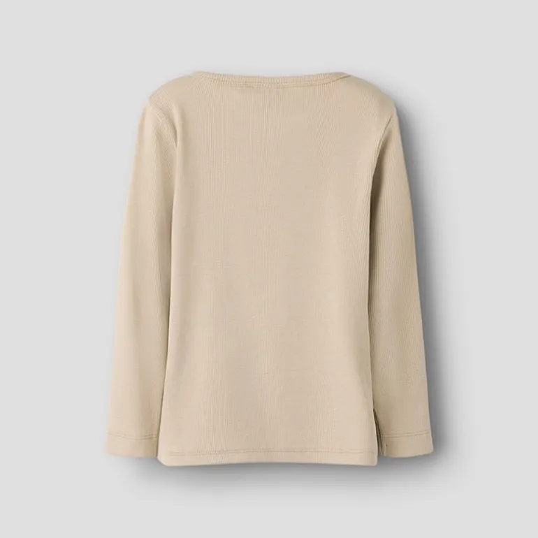 Lil' Atelier Junge Lago Langarm Shirt Oxford Tan