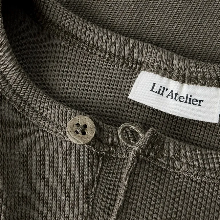 Lil' Atelier Junge Lago Langarm Shirt Shitake