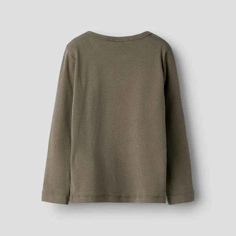 Lil' Atelier Junge Lago Langarm Shirt Shitake