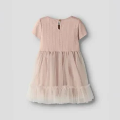 Lil' Atelier Mädchen Fanella Tüll Kleid Peach Whip