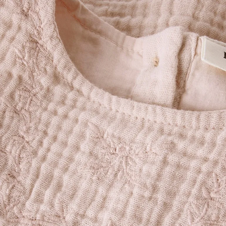Lil' Atelier Mädchen Fulina Kurzarm Kleid Peach Whip