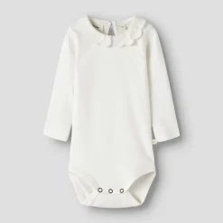 Lil' Atelier Mädchen Fundo Langarm Baby Strampler Coconut Milk