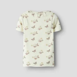 Lil' Atelier Mädchen Layo Kurzarm T Shirt Coconut Milk