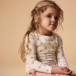 Lil' Atelier Mädchen Layo Langarmshirt Coconut Milk