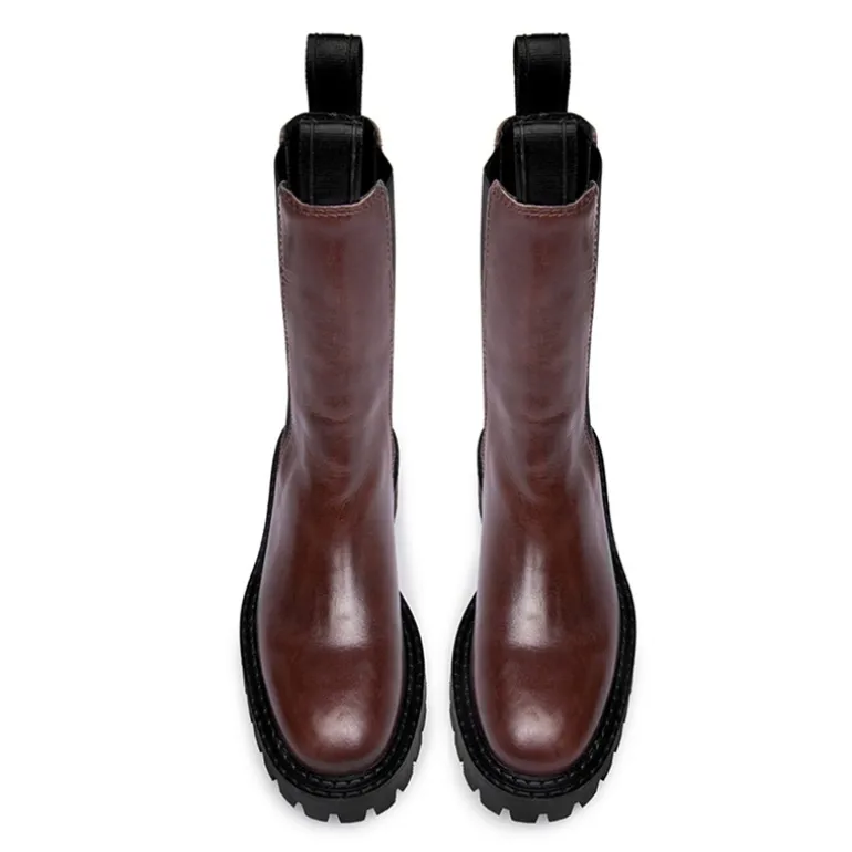 LÄST Damen Angie Chelsea Stiefel Dark Brown