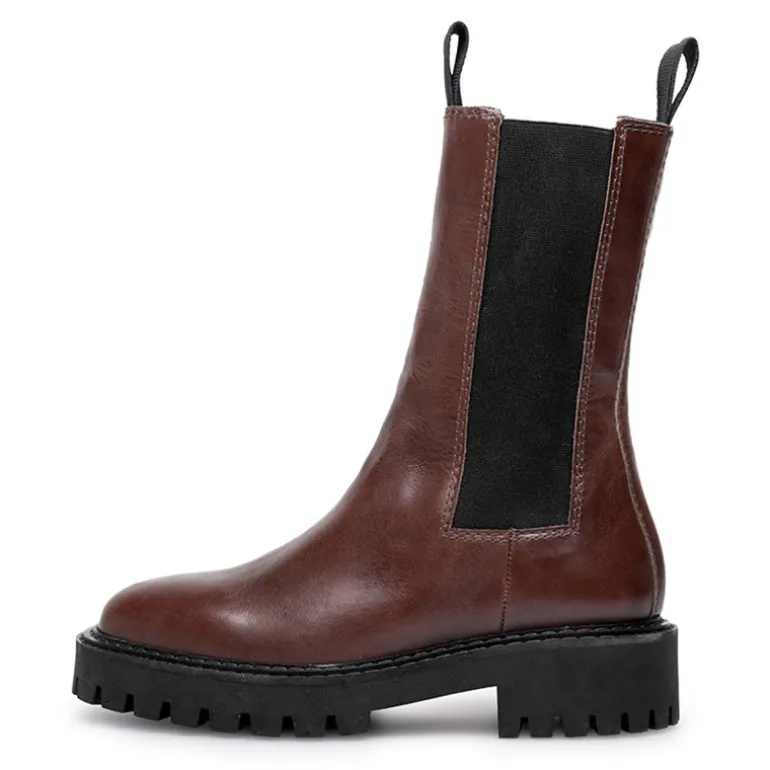 LÄST Damen Angie Chelsea Stiefel Dark Brown
