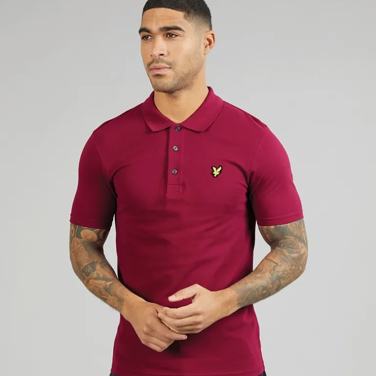 Lyle And Scott Vintage Herren Poloshirt Rich Burgundy