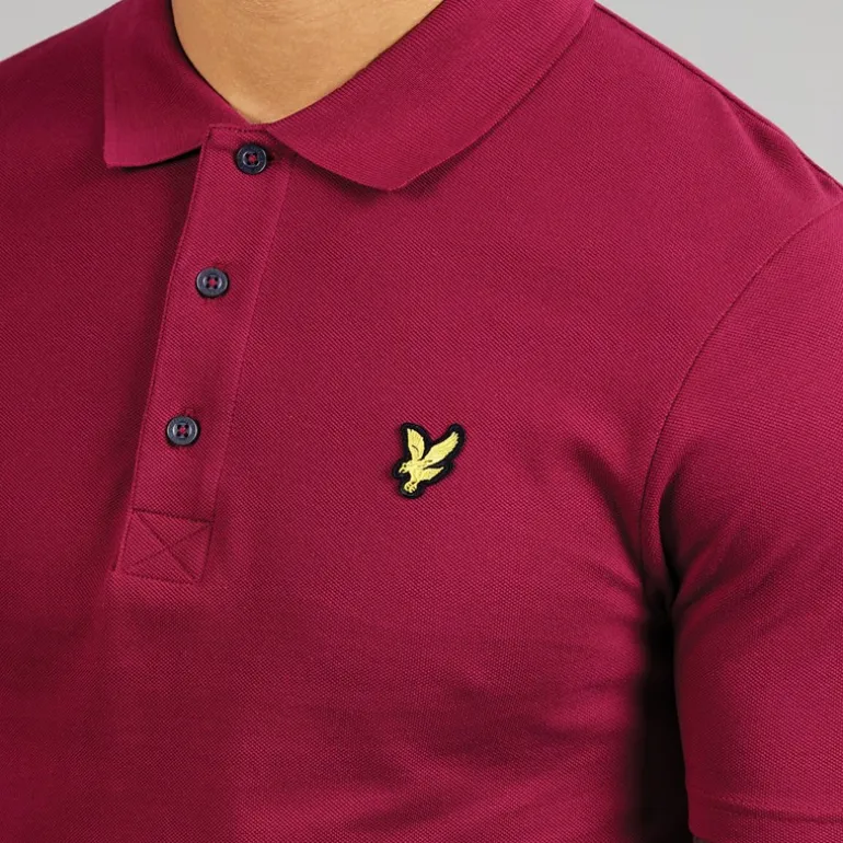 Lyle And Scott Vintage Herren Poloshirt Rich Burgundy