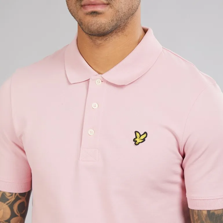 Lyle And Scott Vintage Herren Poloshirt X574 Pink Light