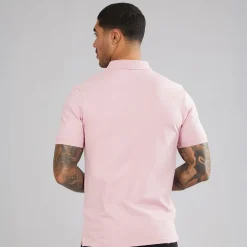 Lyle And Scott Vintage Herren Poloshirt X574 Pink Light