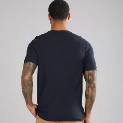Lyle And Scott Vintage Herren T Shirt mit Einsätzen Z271 Dark Navy