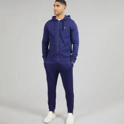 Lyle And Scott Vintage Herren Reißverschluss Kapuzenpullover Deep Indigo