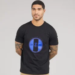 Lyle And Scott Vintage Herren Sportliches Distel Motiv T Shirt X779 Jet Black/Now Blue