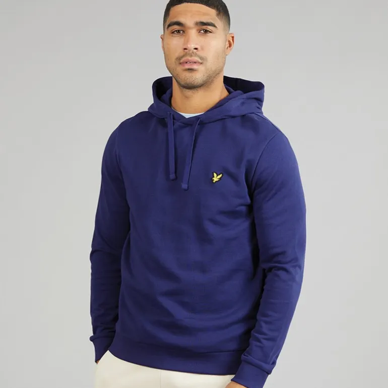 Lyle And Scott Vintage Herren Pullover Kapuzenpullover Deep Indigo