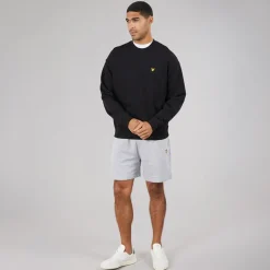 Lyle And Scott Vintage Herren Oversized 1874 Sweatshirt Jet Black
