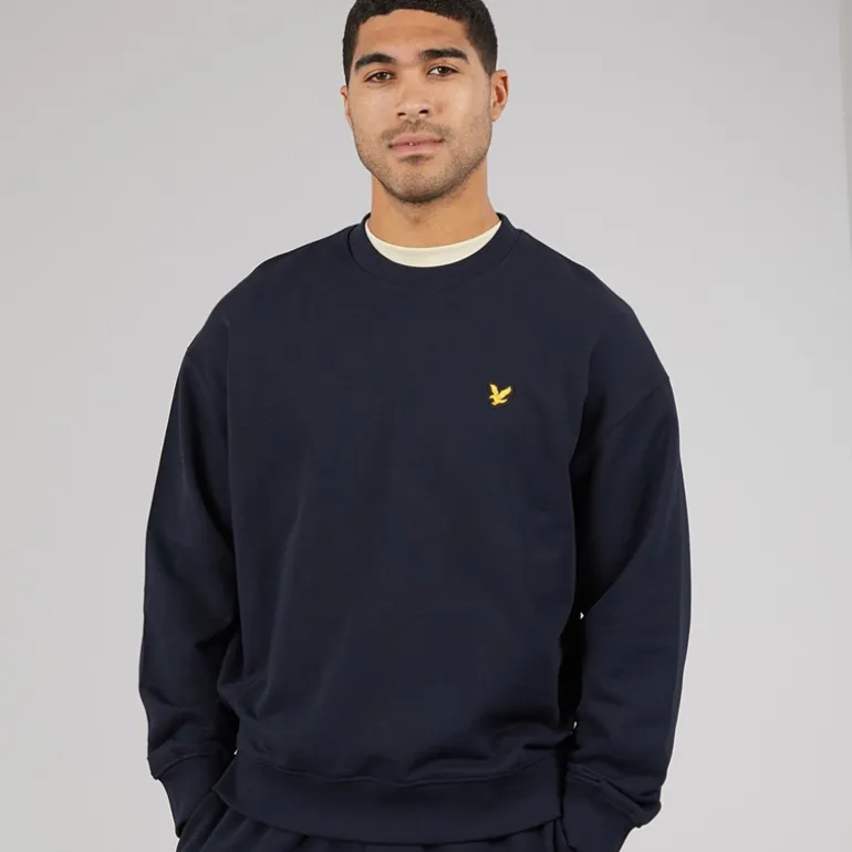 Lyle And Scott Vintage Herren Oversized 1874 Sweatshirt Dark Navy