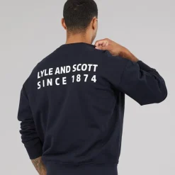 Lyle And Scott Vintage Herren Oversized 1874 Sweatshirt Dark Navy