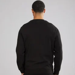 Lyle And Scott Vintage Herren Halb Raglan Hybrid Sweatshirt Z865 Jet Black