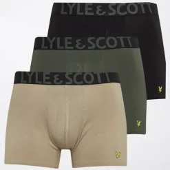 Lyle And Scott Vintage Herren Daniel 3er-Pack Slips Silber Salbei/Kletter Efeu/Schwarz